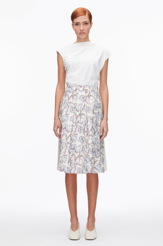 3.1 Phillip Lim Two-Toned Pleated Knee-Length Skirt