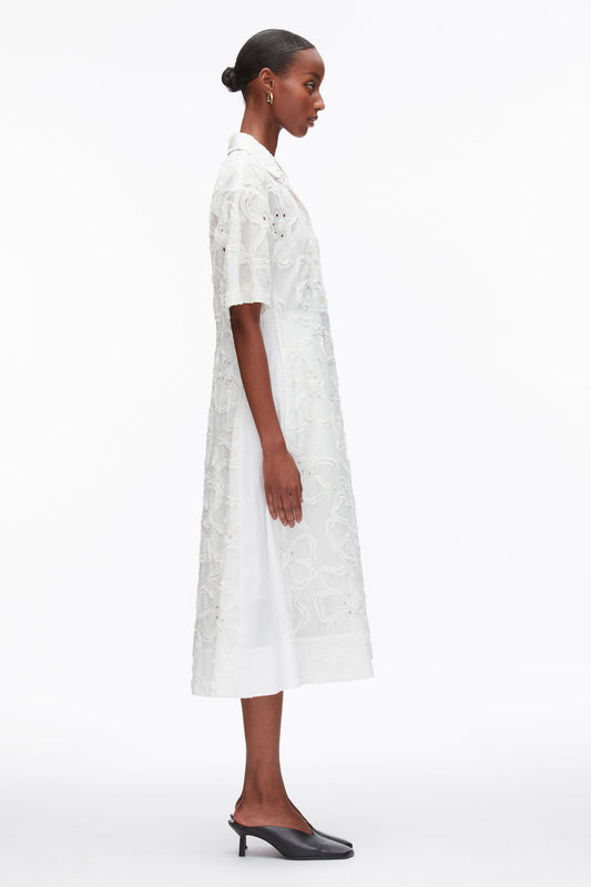 3.1 Phillip Lim Embroidered Midi Shirt Dress