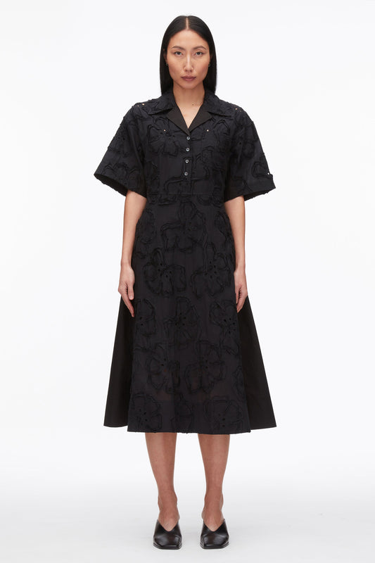 3.1 Phillip Lim Embroidered Midi Shirt Dress