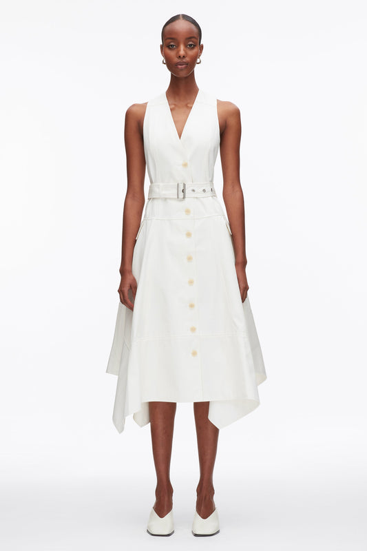 3.1 Phillip Lim Patchwork Sleeveless Belted Utility Dress