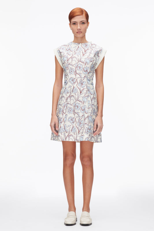 3.1 Phillip Lim Short Sleeve Floral Mini Dress