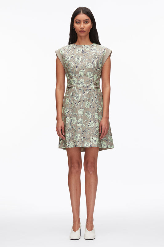 3.1 Phillip Lim Short Sleeve Floral Mini Dress