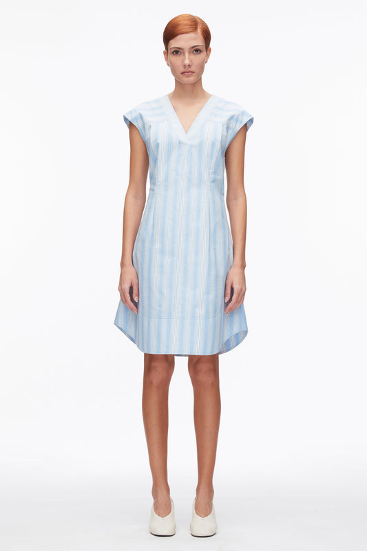 3.1 Phillip Lim Striped Cap Sleeve Knee-Length Dress