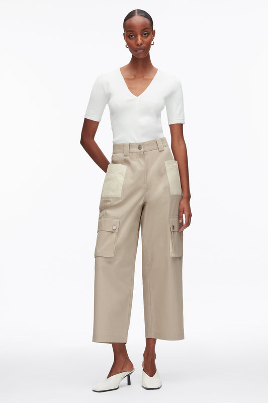 3.1 Phillip Lim Two-Toned Cropped Cargo Pants