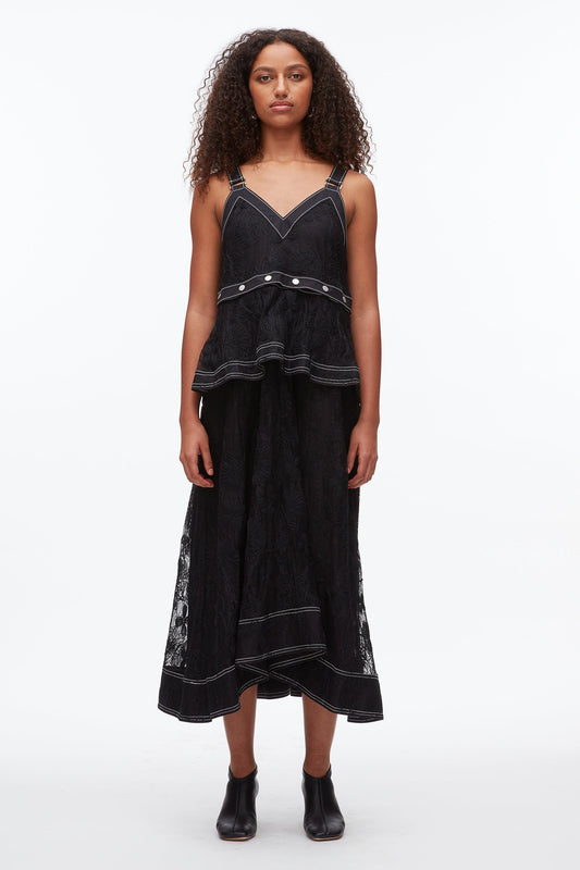 3.1 Phillip Lim Floral Lace Midi Dress