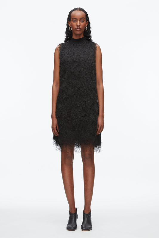 3.1 Phillip Lim Fringe Mock Neck Shift Dress