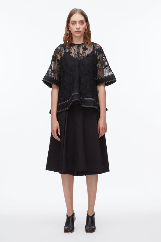 3.1 Phillip Lim Dimensional Lace Flounce Top
