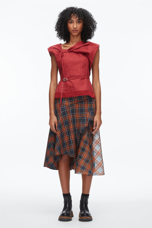 3.1 Phillip Lim Draped Bow Belted Shell Top