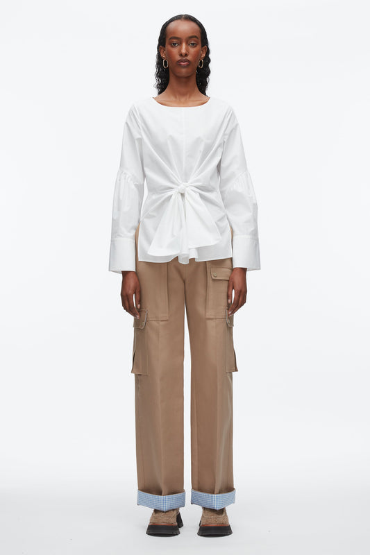 3.1 Phillip Lim Tie Front Poplin Shirt