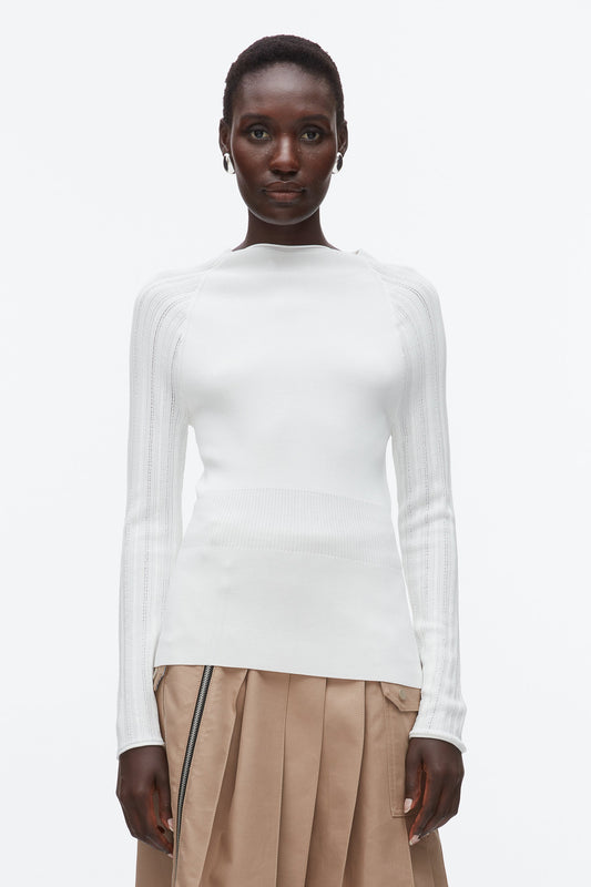 3.1 Phillip Lim Compact Rib Mockneck Top