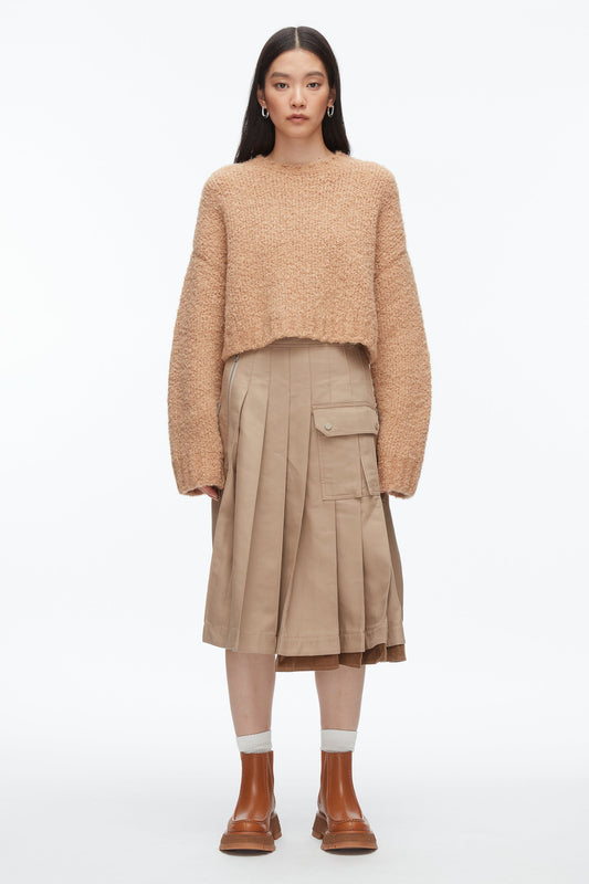 3.1 Phillip Lim Boucle Zipper Crewneck