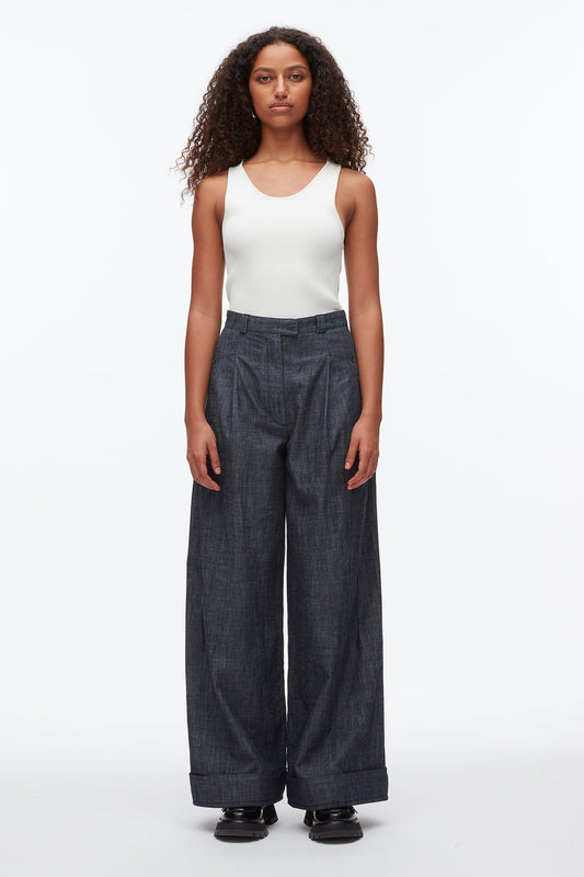 3.1 Phillip Lim Double Pleat Wide Leg Pant