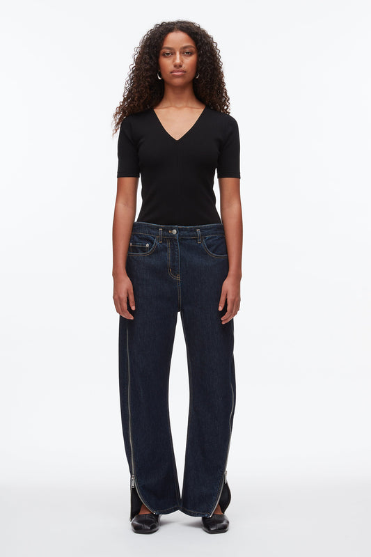 3.1 Phillip Lim Curve Denim Pant with Zip
