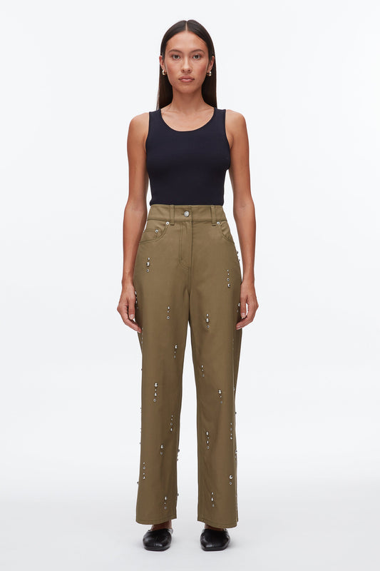 3.1 Phillip Lim Stud Embellished Wide Leg Pant
