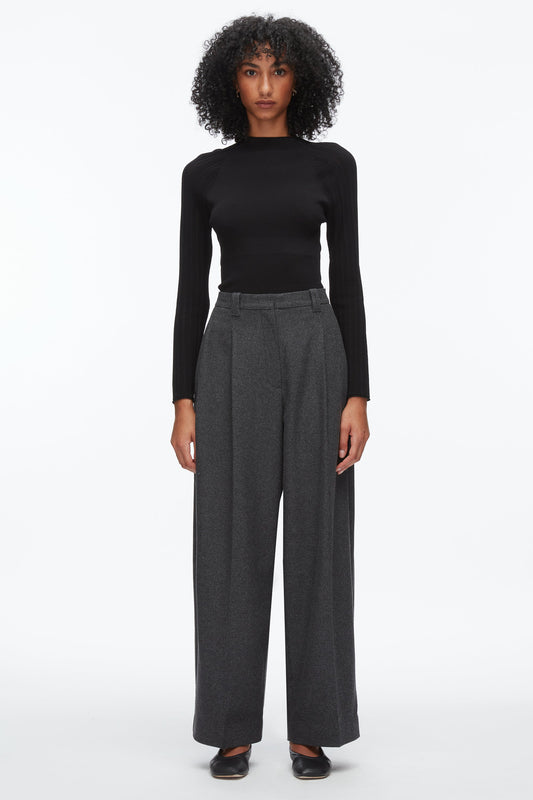 3.1 Phillip Lim Flannel Double Pleat Trouser