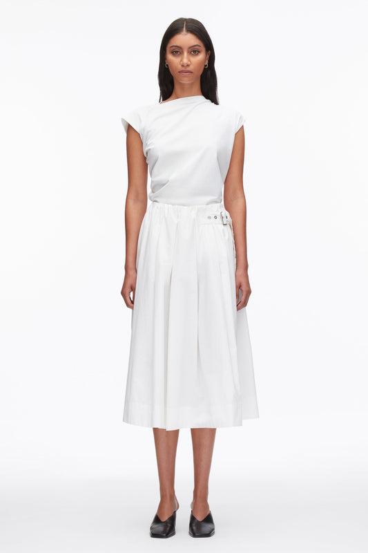 3.1 Phillip Lim Belted Gathered Midi Skirt