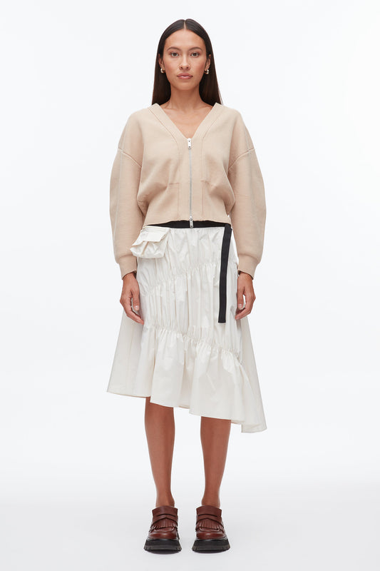 3.1 Phillip Lim Ripstop Asymmetric Skirt with Ruching