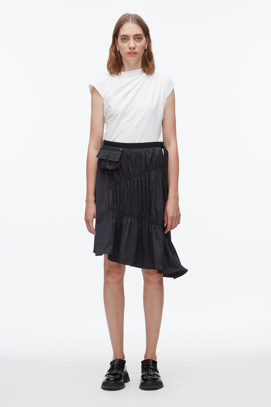 3.1 Phillip Lim Ripstop Asymmetric Skirt with Ruching