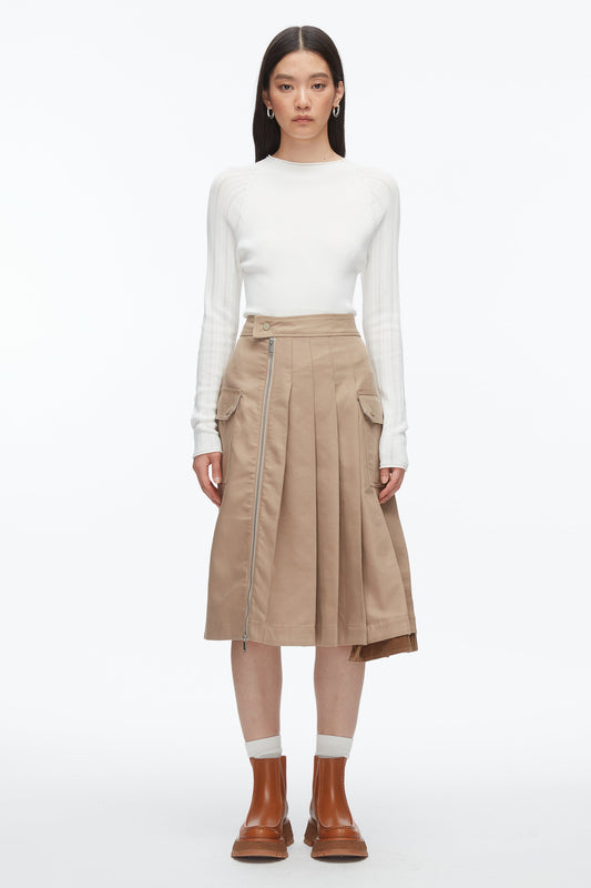 3.1 Phillip Lim Pleated Zip Utility Skirt