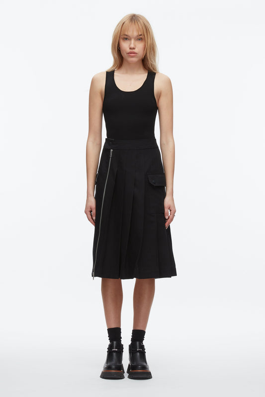 3.1 Phillip Lim Pleated Zip Utility Skirt