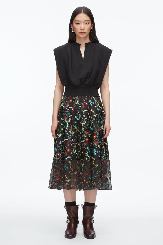 3.1 Phillip Lim Bliss Floral Pleated Skirt