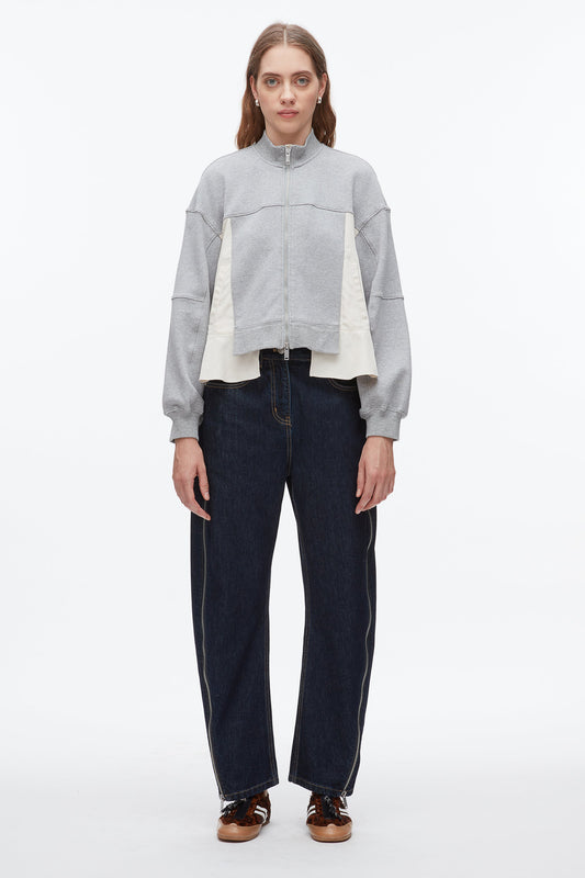 3.1 Phillip Lim Terry Hybrid Zip Up