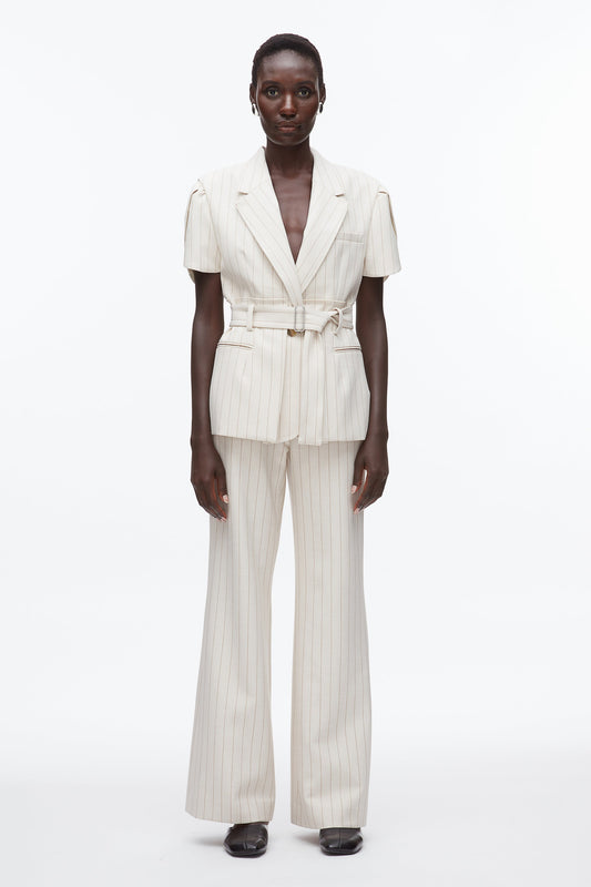 3.1 Phillip Lim Pinstripe Tulip Sleeve Blazer