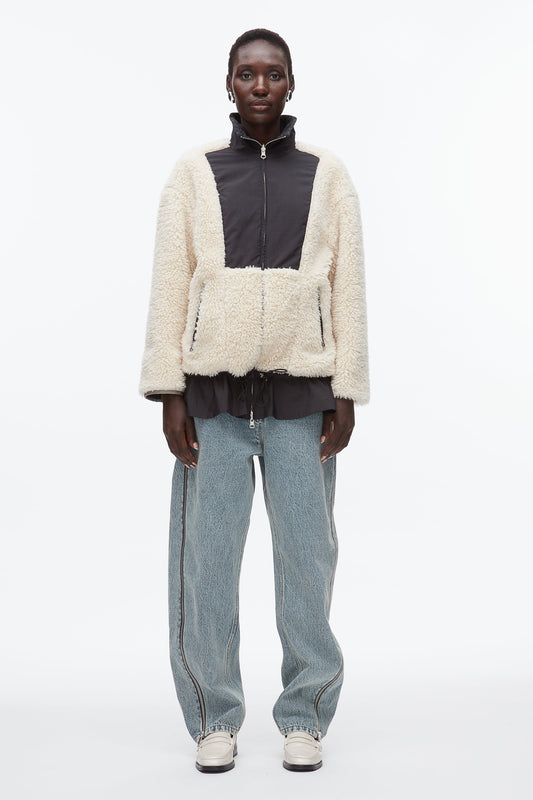 3.1 Phillip Lim Flounce Hem Sherpa Jacket