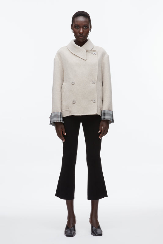 3.1 Phillip Lim Double Face Cropped Peacoat