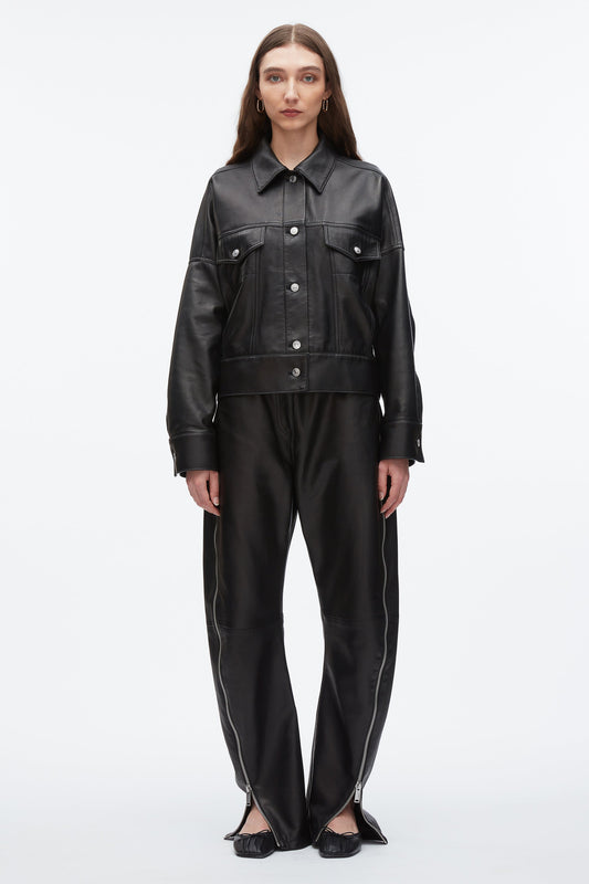 3.1 Phillip Lim Leather Boxy Jacket