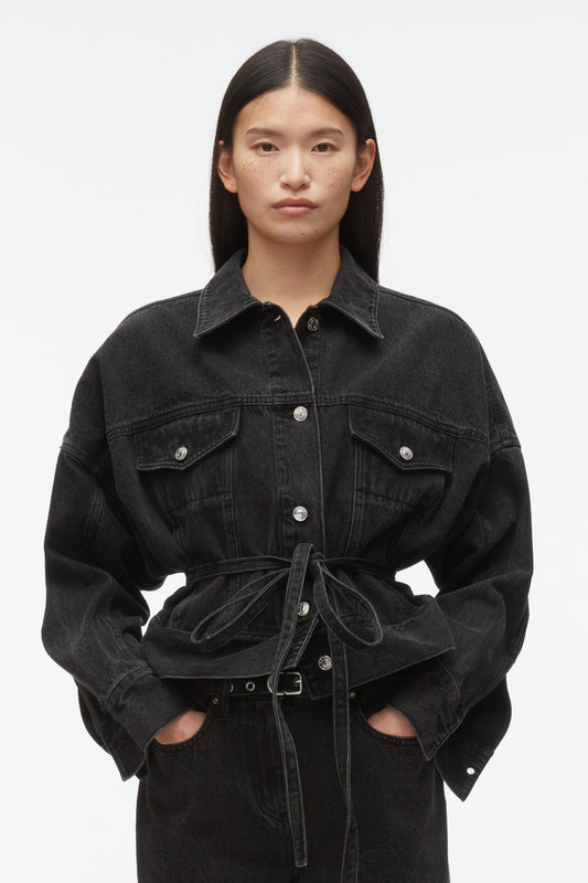 3.1 Phillip Lim Black Denim Boxy Jacket | Phillip Lim Women’s Outerwear