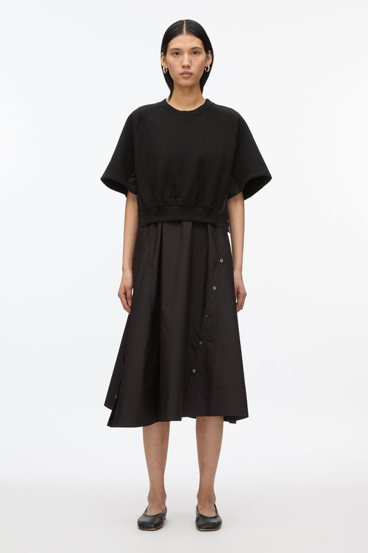 3.1 Phillip Lim Short Sleeve French Terry Combo Dress