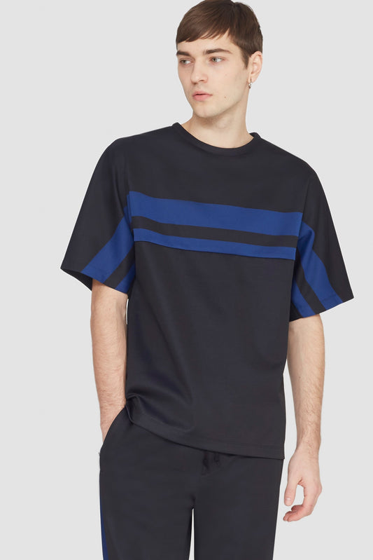 3.1 Phillip Lim Short Sleeve Stripe Ponte T-Shirt