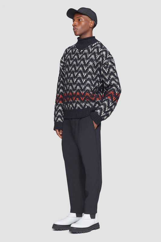 3.1 Phillip Lim Chevron Jacquard Pullover