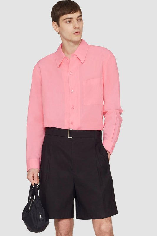 3.1 Phillip Lim Long Sleeve Convertible Collar Sheer Shirt