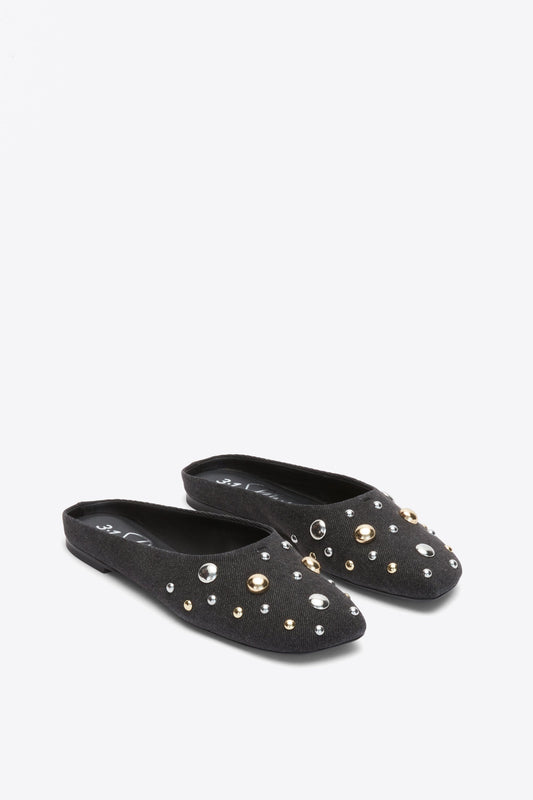 3.1 Phillip Lim ID Mule Flat with Dome Embellishment