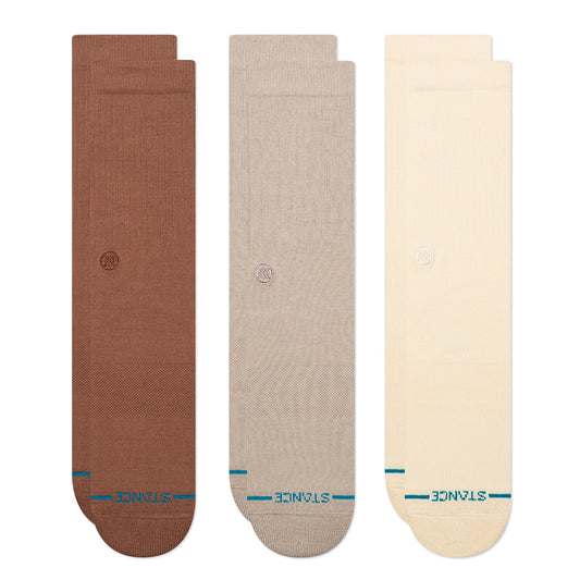 Stance Icon 3 Pack Mid Cushion Crew Socks | Stance